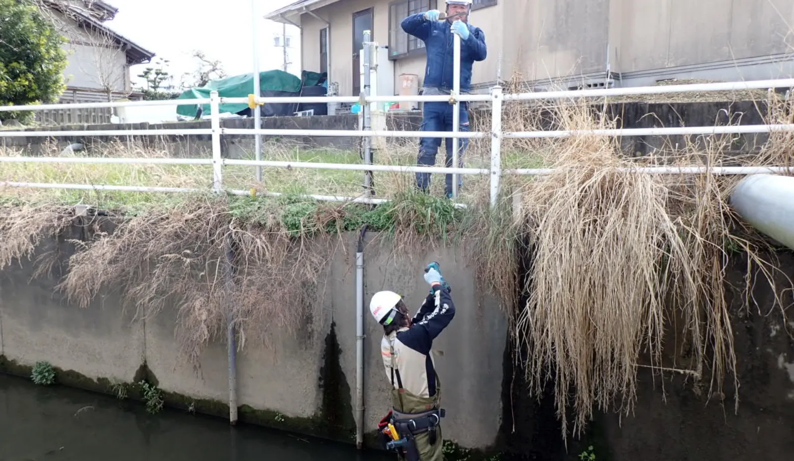 LPWA河川水位監視センサー機器の調査設計設置工事