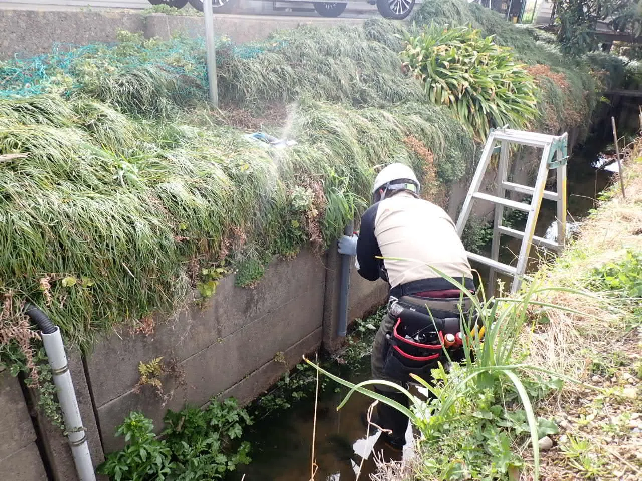 LPWA（ZETA）水位監視センサーデバイス設置工事（6）
