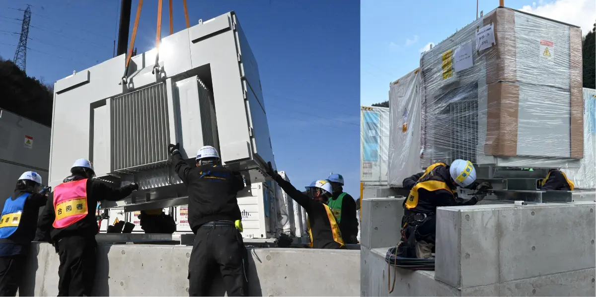 蓄電池の搬入と据付イメージ⑥